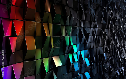 Abstract colourful 3D background. Generated using Midjourney AI (V6)