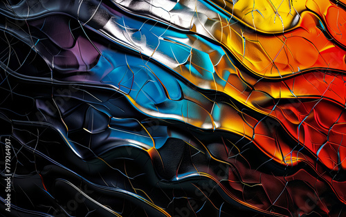 Abstract colourful 3D background. Generated using Midjourney AI (V6)