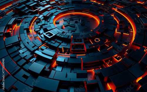 Abstract colourful 3D background. Generated using Midjourney AI (V6)