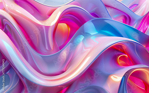 Abstract colourful 3D background. Generated using Midjourney AI (V6)