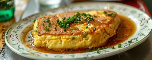Egg Foo Young fluffy and golden