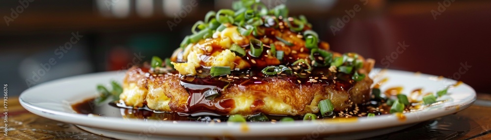 Egg Foo Young savory canvas