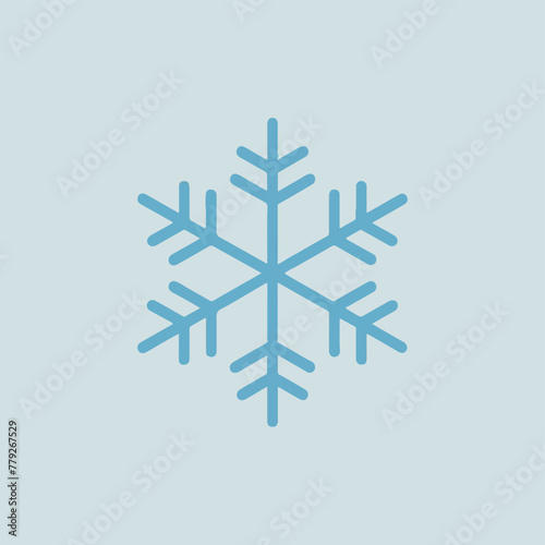 Flat Design Snowflake Vector Icon