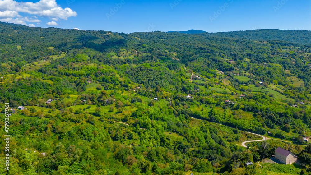 Natural landscape around Kutaisi in Georgia