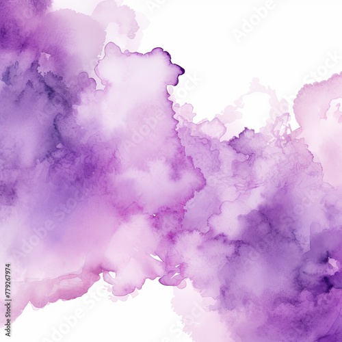 Purple watercolor light background natural paper texture abstract watercolur Purple pattern splashes aquarelle painting white copy space for banner design  greeting card 