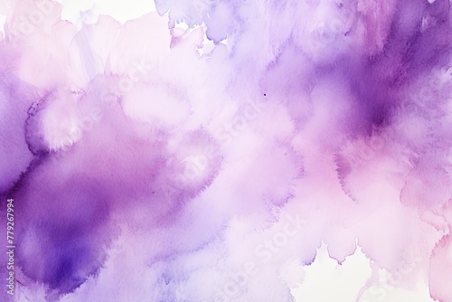 Purple watercolor light background natural paper texture abstract watercolur Purple pattern splashes aquarelle painting white copy space for banner design, greeting card 