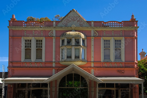 The front of the Stansmore's Livery Stables building built in 1907 in Camperdown, Victoria, Australia. photo