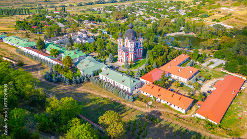 Summer day at Curchi monastery in Moldova photo