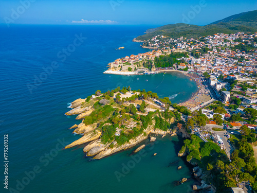 Panorama of Ulcinj in Montenegro photo