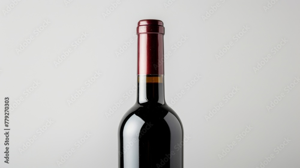 Red wine bottle on white background Red wine bottle on white background