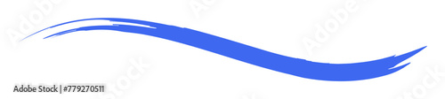 青い波線のアンダーライン素材B