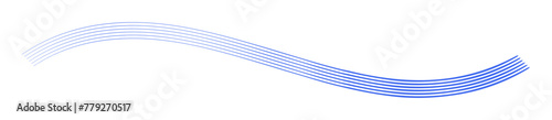 青い波線のアンダーライン素材E