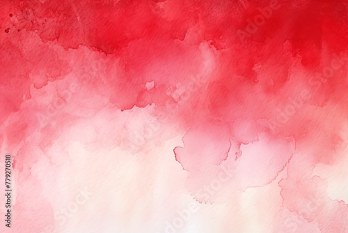 Red watercolor light background natural paper texture abstract watercolur Red pattern splashes aquarelle painting white copy space for banner design, greeting card  photo