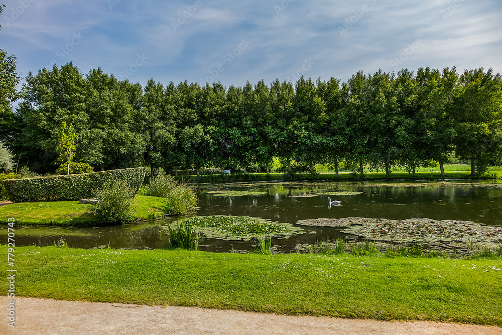 Famous People Garden (Jardin des Personnalites) landscaped garden/park in the town of Honfleur, Normandy, France.
