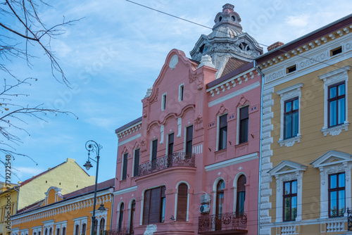 Historical palace at the Revolution Boulevard in Arad, Romania photo