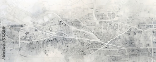 Silver and white pattern with a Silver background map lines sigths and pattern with topography sights in a city backdrop  photo