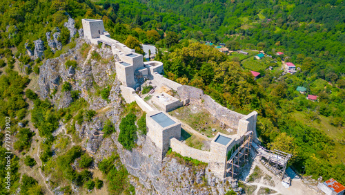 Modinakhe Castle in georgia during a summer day photo