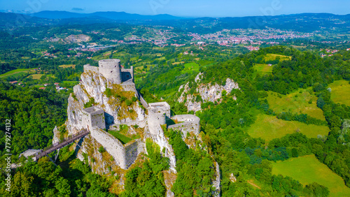 Panorama view of Srebrenik Fortress in Bosnia and Herzegovina photo