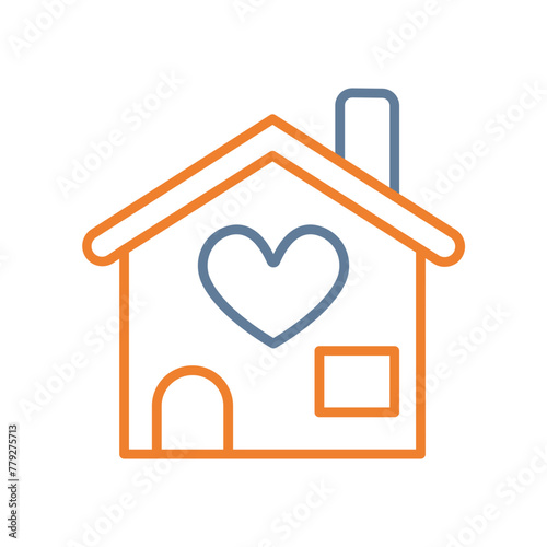 Shelter Line Two Color Icon