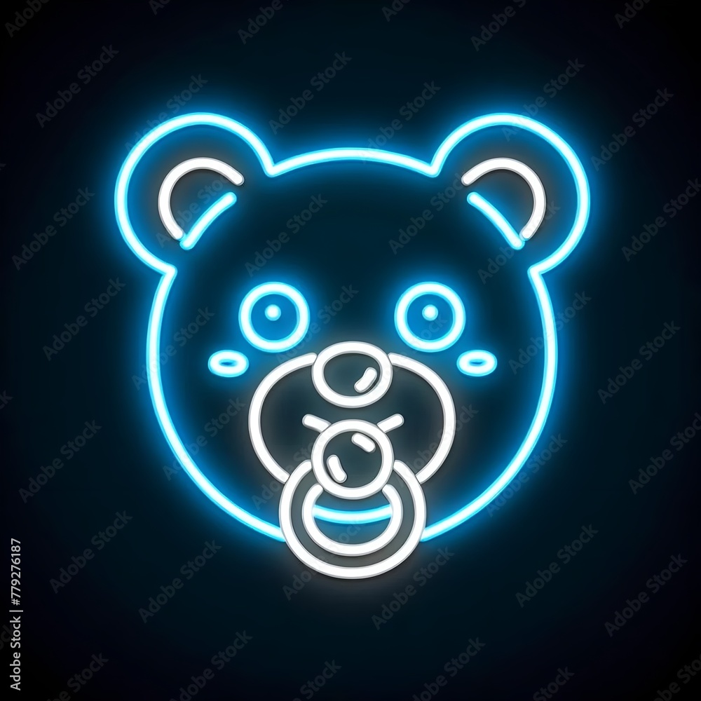 Fototapeta premium Neon Baby Bear