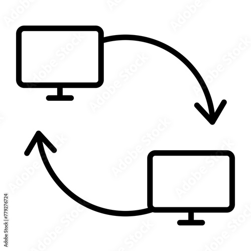 Exchange Line Icon