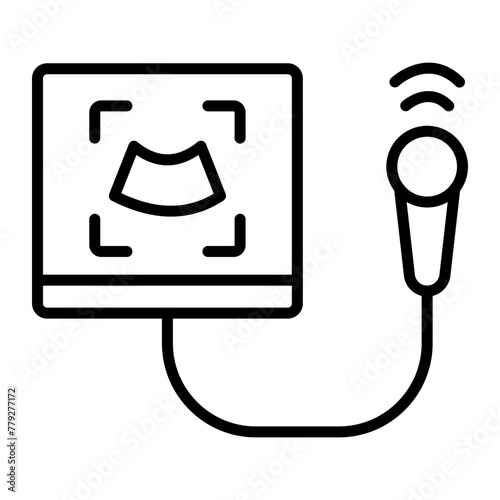 Ultrasonography Line Icon