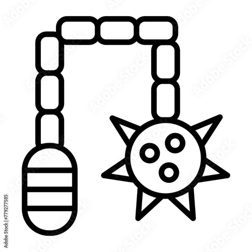 Flail Line Icon