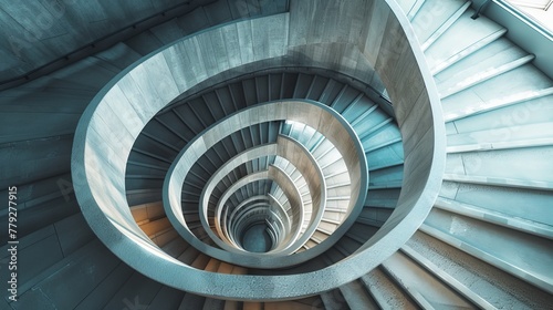 Modern Architecture Spiral Staircase Abstract