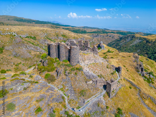 Summer day at Amberd castle in Armenia photo