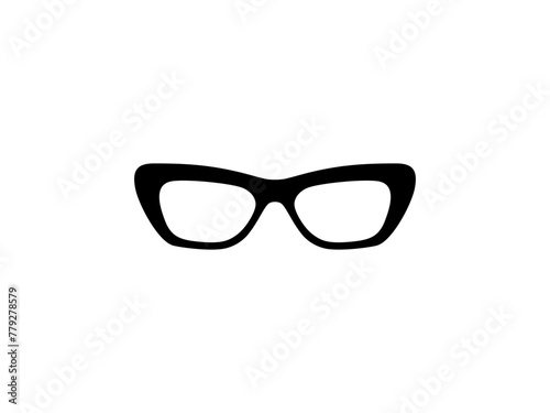 Eye Glasses Silhouette, Pictogram, Side View, Flat Style, can use for Logo Gram, Apps, Art Illustration, Template for Avatar Profile Image, Website, or Graphic Design Element. Vector Illustration