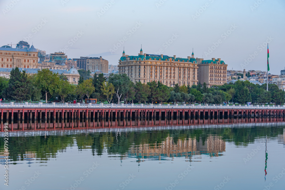 Fototapeta premium Seaside promenade in Baku, Azerbaijan