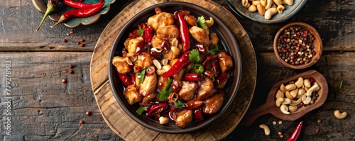 Kung Pao Chicken woks edge