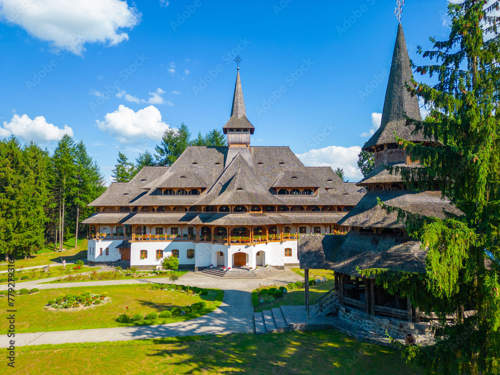 Peri-Sapanta  Monastery in Romania during a sunny day