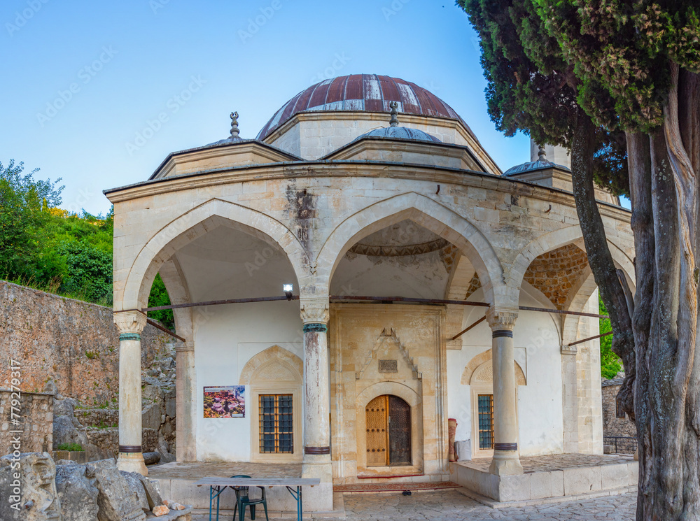 Sisman Pasha Ibrahim mosque in Pocitelj, Bosnia and Herzegovina