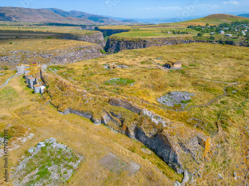 Summer day at Lori castle in Armenia photo
