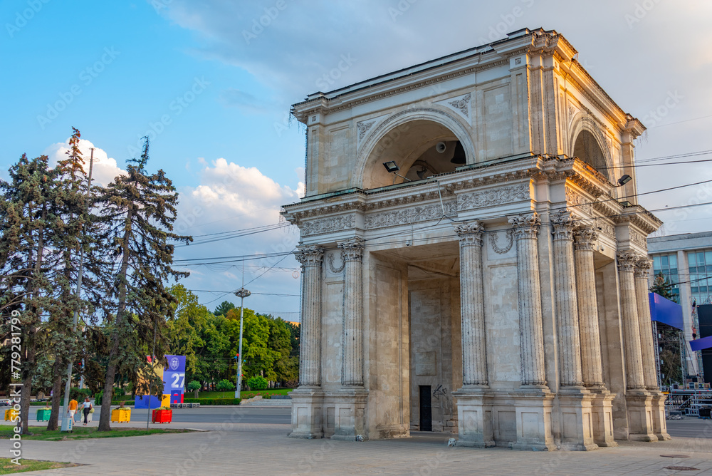 The Triumphal Arch in Chisinau, Moldova