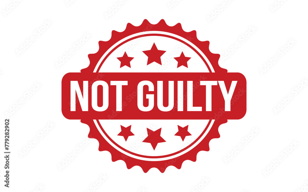 Obraz premium Not Guilty rubber grunge stamp seal vector