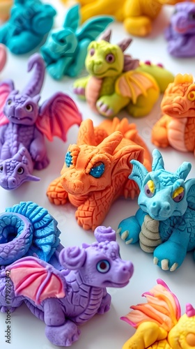 Colorful Playdough Pets:Whimsical Miniature Figurines Crafted with Imagination