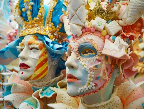 Marshmallow Masquerade Madness:A Sugary Wonderland of Elaborate Costumes,Dancing Monarchs,and Serenading Minstrels