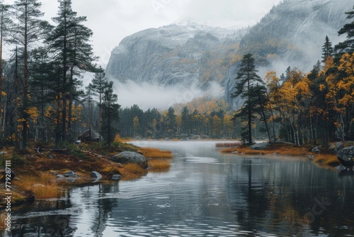 Lake Surrounded by Trees in the Mountains