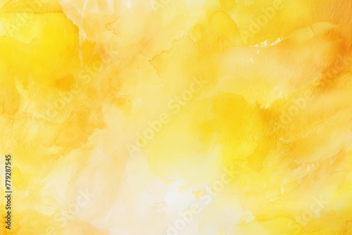 Yellow watercolor light background natural paper texture abstract watercolur Yellow pattern splashes aquarelle painting white copy space for banner design, greeting card photo