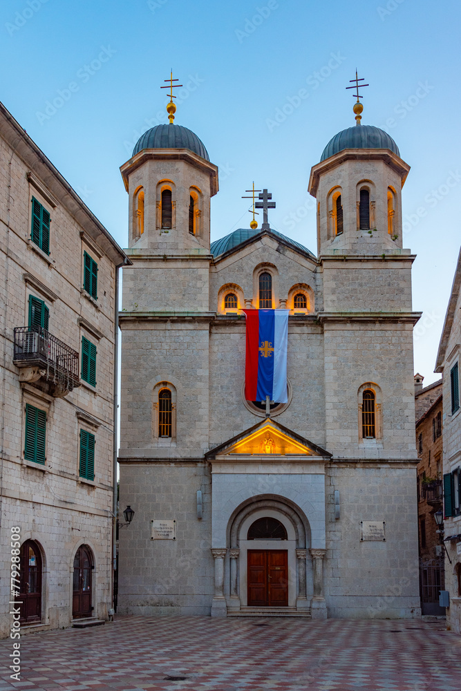 Fototapeta premium Church of Saint Nicholas in Kotor, Montenegro