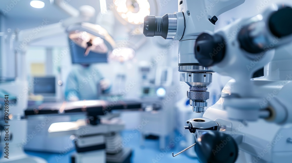 Precision tools and machinery in a modern surgical s AI generated illustration Precision tools and machinery in a modern surgical s AI generated illustration