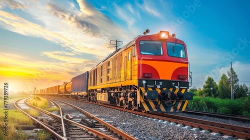 Rail transportation network expanding to new markets AI generated illustration