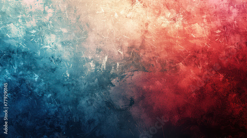 Abstract watercolor gradient banner in vibrant red and blue tones