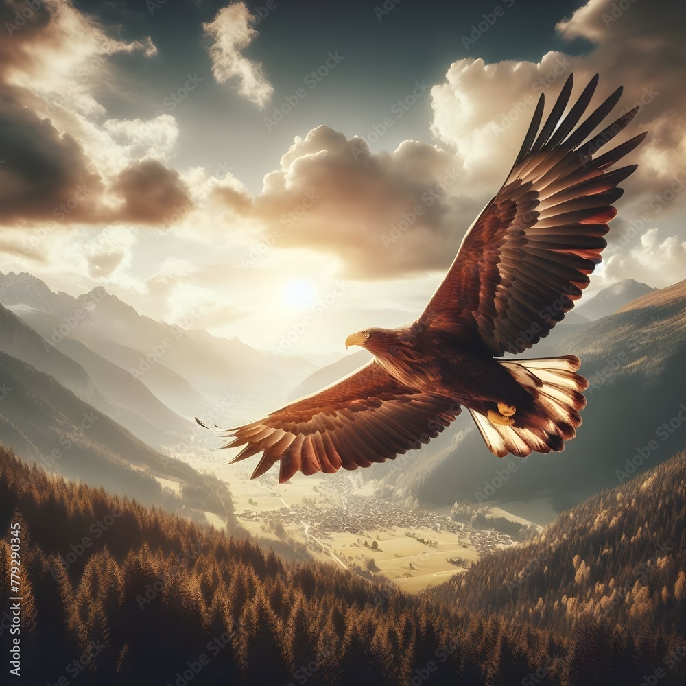 Fototapeta premium eagle in the sky