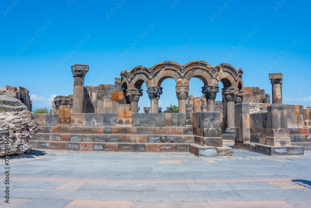 Fototapeta premium Ruins of the Zvartnots cathedral in Armenia
