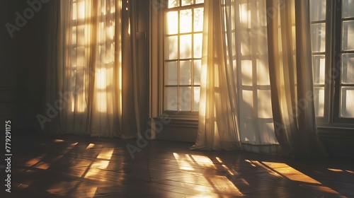 Soft filtered light spilling in through the windows  AI generated illustration