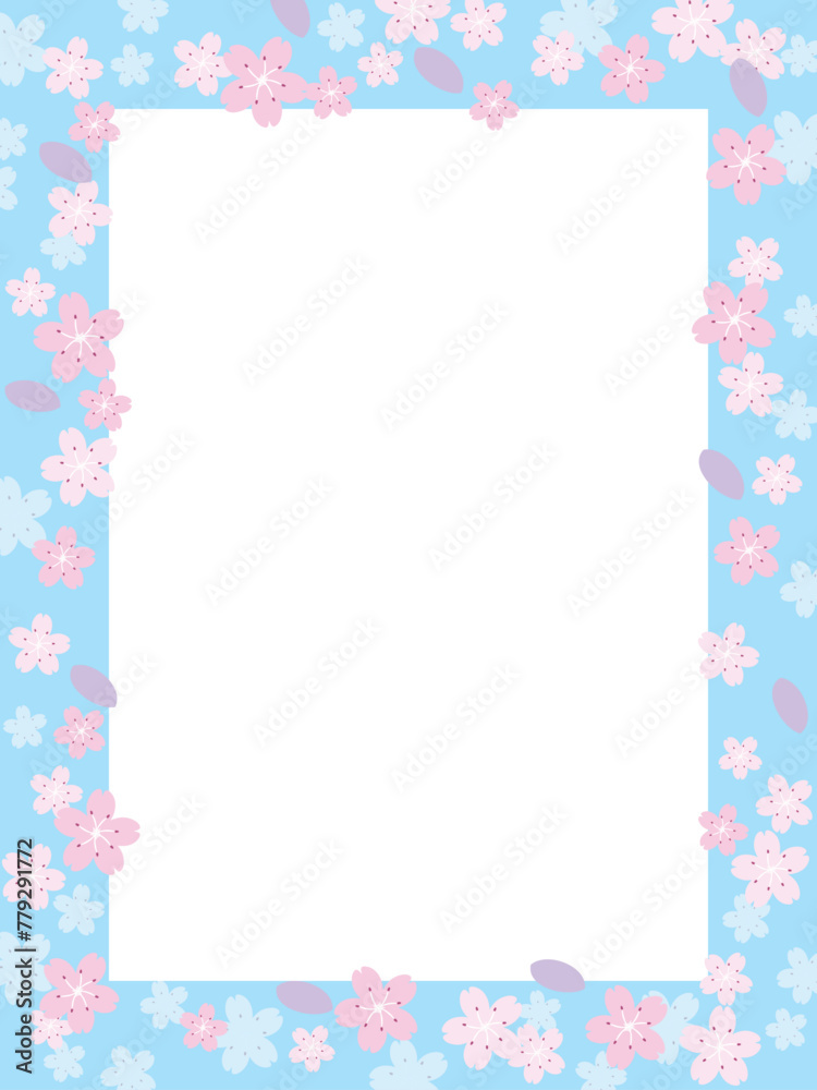 Cherry blossom border illustration