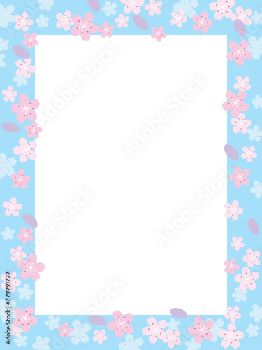 Cherry blossom border illustration